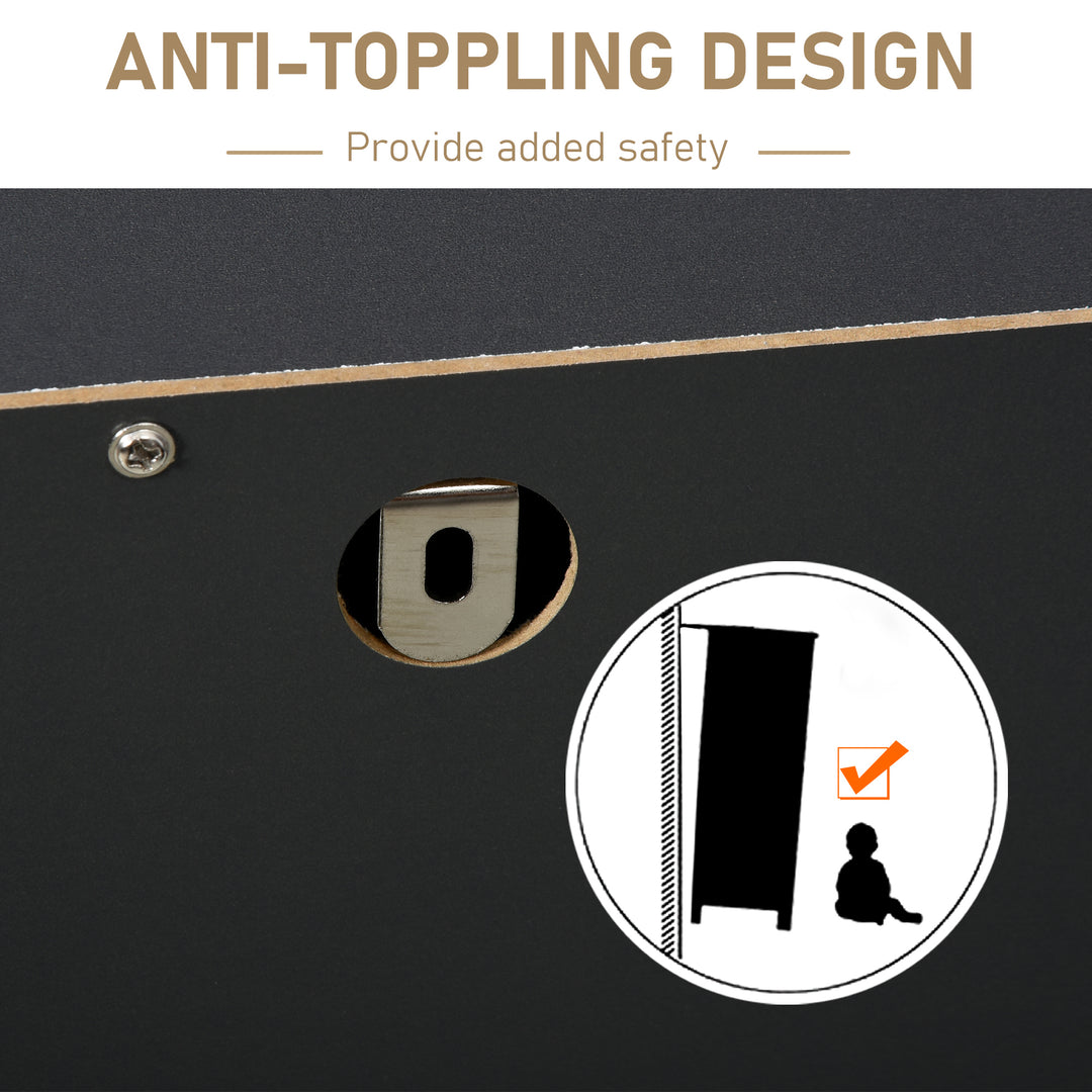 MCL Chest of Drawers, 5 Drawer Storage Cabinet Sideboards with Metal Handles Freestanding Dresser for Bedroom, Living Room