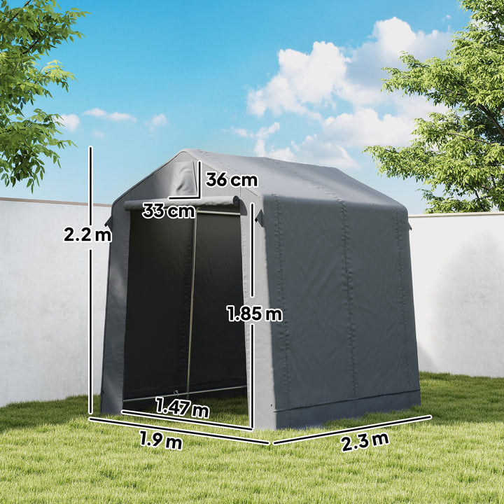 7.5 x 6.2 ft Outdoor Garden Storage Shed, Waterproof Bike Tent with Ro