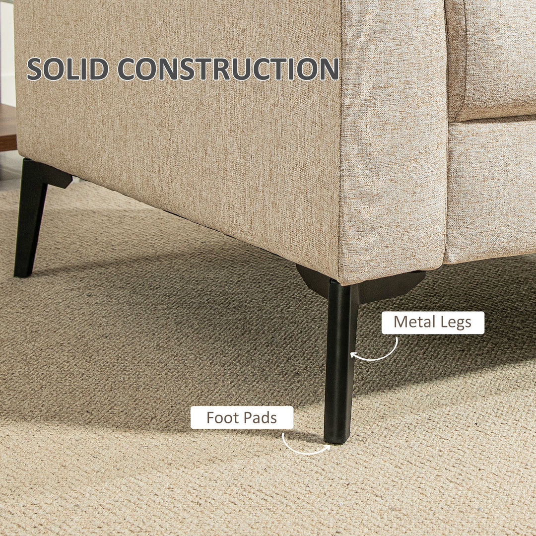 Linen-Look Armchair - Beige