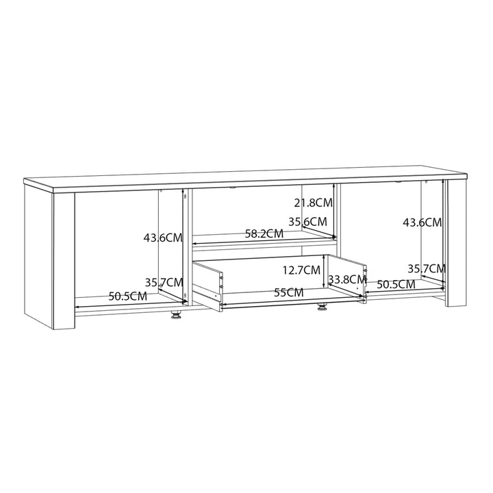 Bohol TV Unit in Riviera Oak/Navy