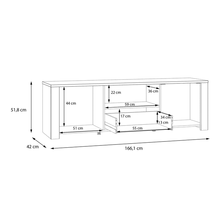 Bohol TV Unit in Riviera Oak/Grey Oak