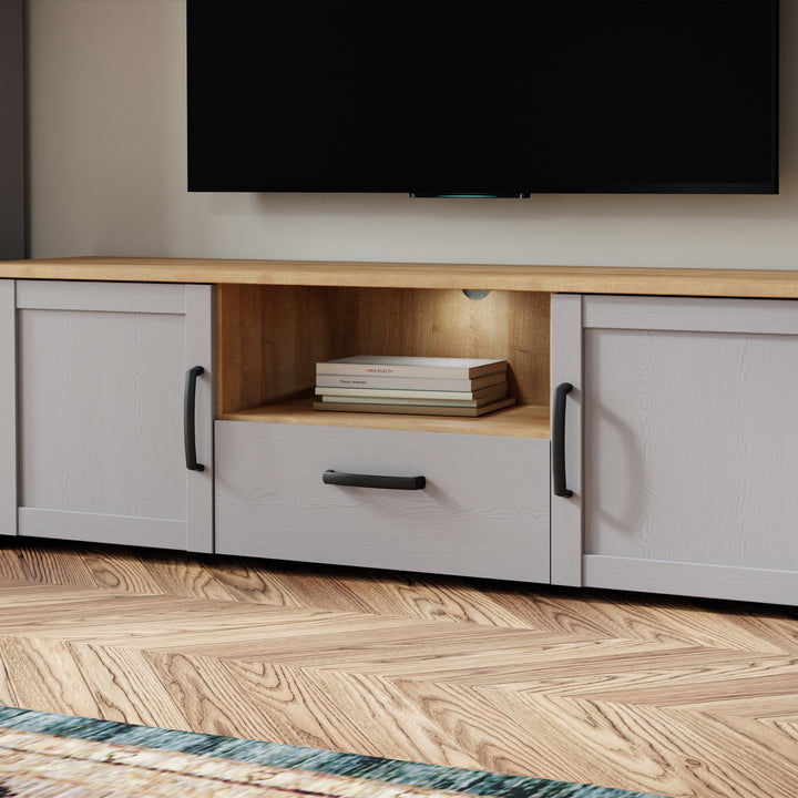 Bohol TV Unit in Riviera Oak/Grey Oak