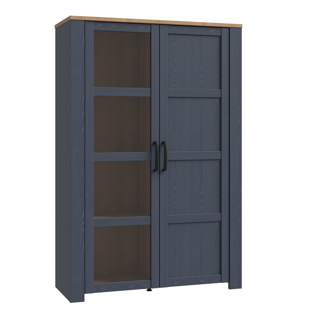 Bohol Display Cabinet in Riviera Oak/Navy