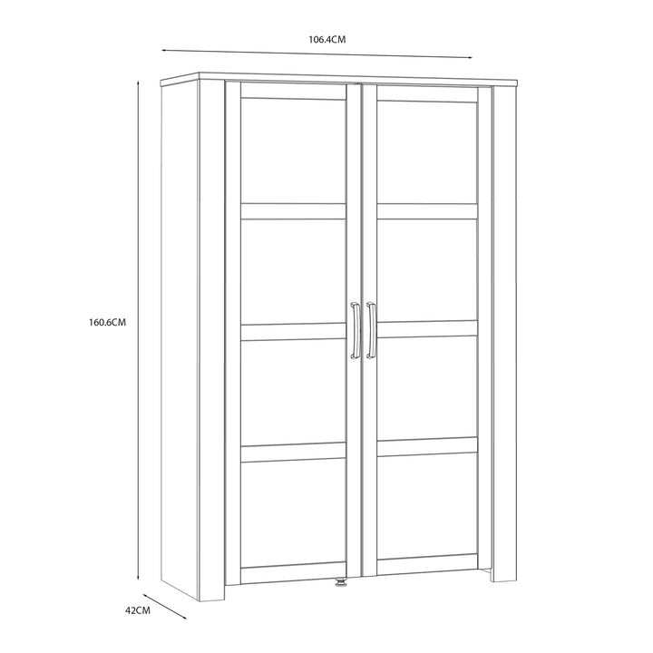 Bohol Display Cabinet in Riviera Oak/Navy