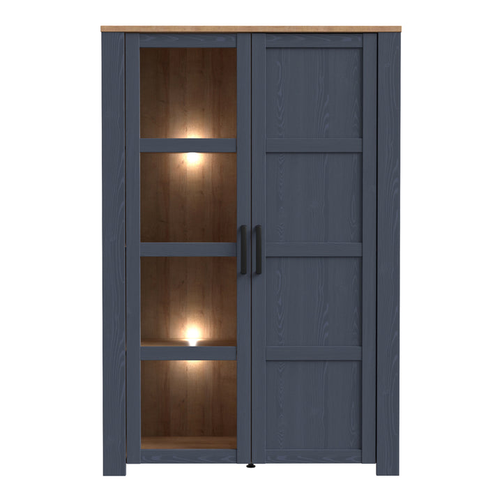 Bohol Display Cabinet in Riviera Oak/Navy