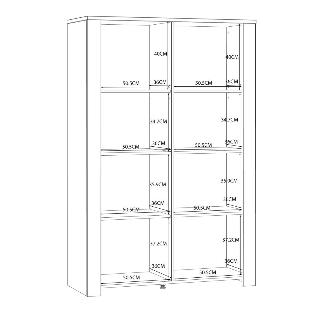 Bohol Display Cabinet in Riviera Oak/White