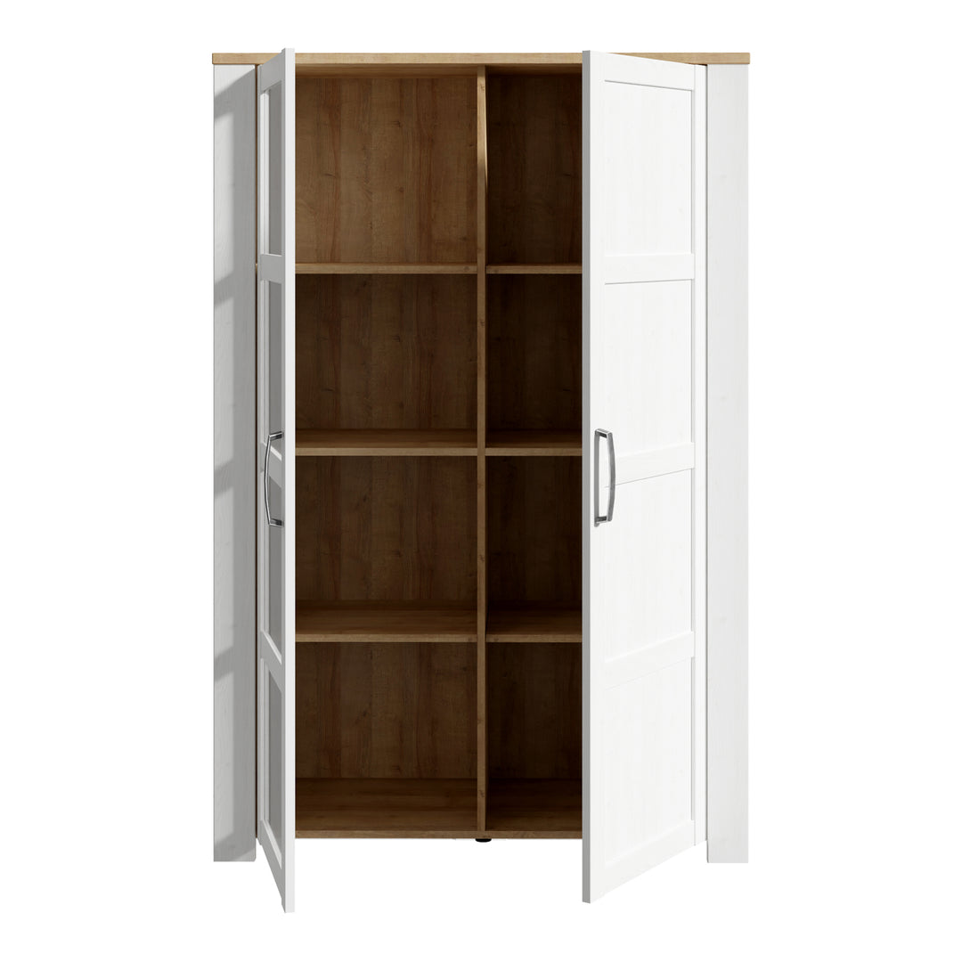 Bohol Display Cabinet in Riviera Oak/White