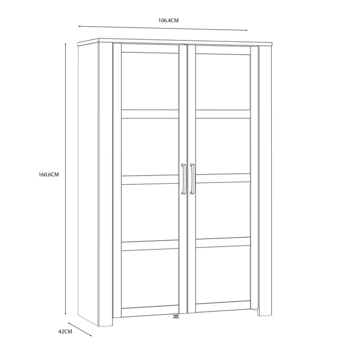 Bohol Display Cabinet in Riviera Oak/White