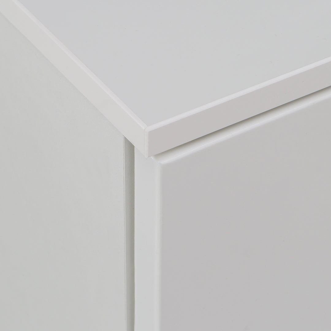 Sienna Chest of 6 Drawers in White/White High Gloss