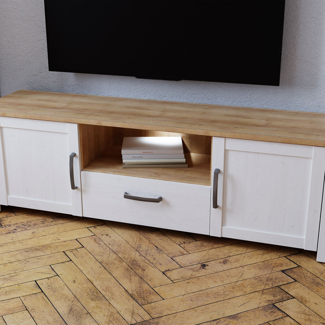 Bohol TV Unit in Riviera Oak/White