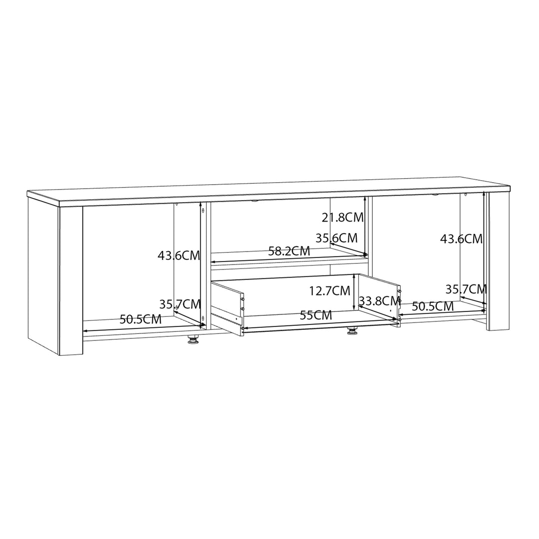 Bohol TV Unit in Riviera Oak/White