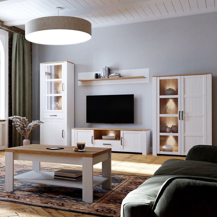 Bohol TV Unit in Riviera Oak/White