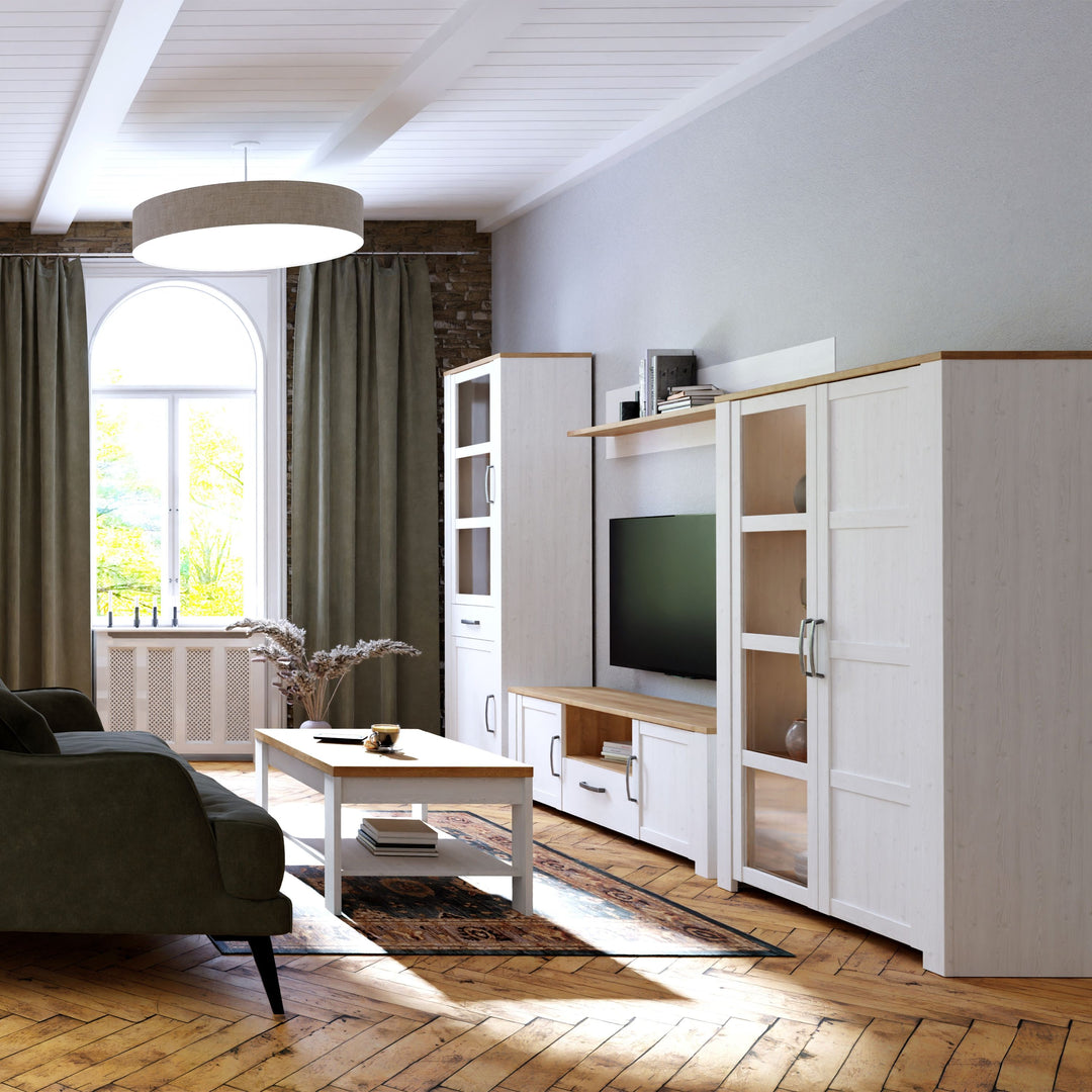 Bohol TV Unit in Riviera Oak/White