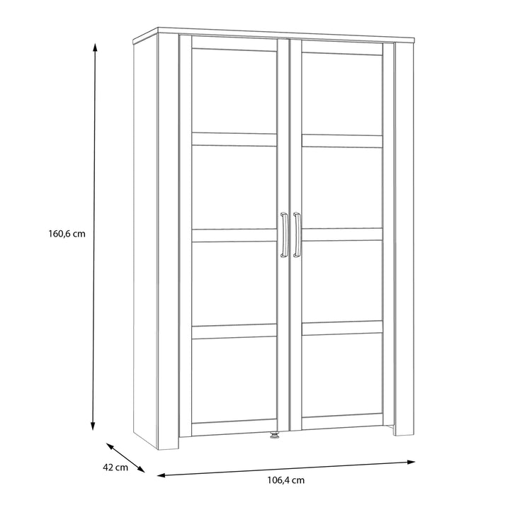 Bohol Display Cabinet in Riviera Oak/Grey Oak