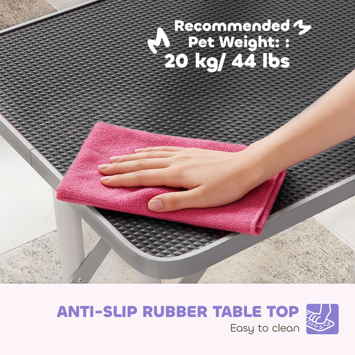 32" Foldable Dog Grooming Table Pet Drying Beauty Table Adjustable Fix