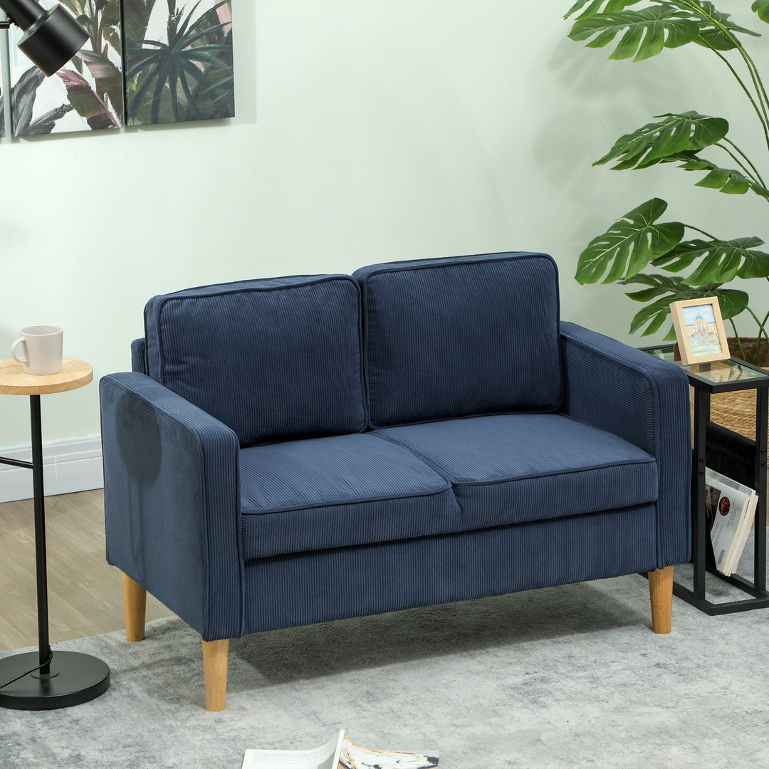 Small Two-Seater Corduroy Sofa