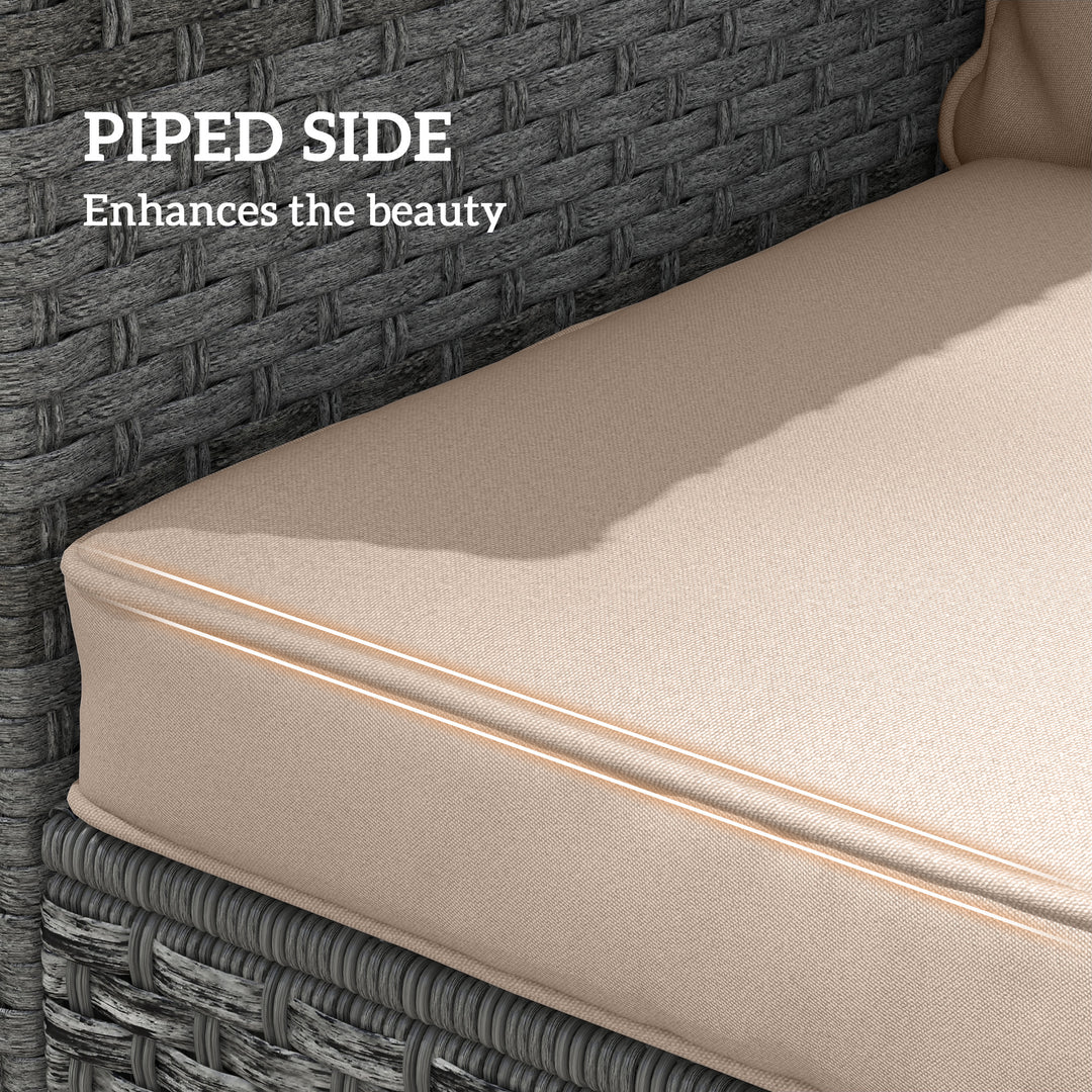 Seat and Back Padded Cushion Set, CUSHION ONLY - Beige