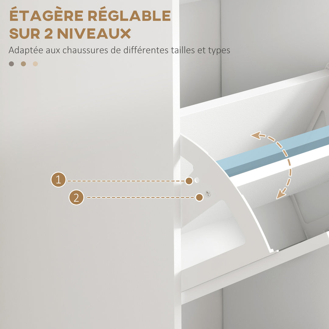 Three-Drawer Minimalistic Shoe Storage Cabinet, for 15 Shoes
