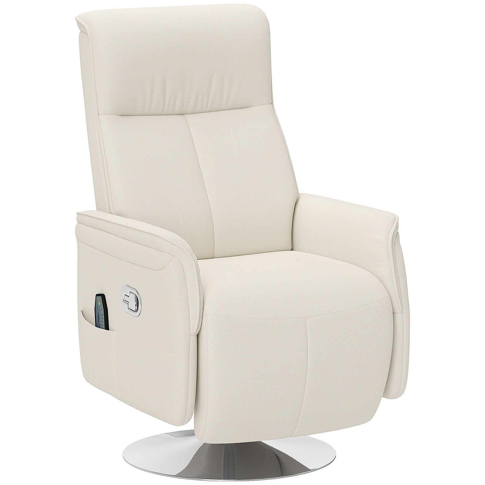 10-Point Massage Recliner Armchair - Cream
