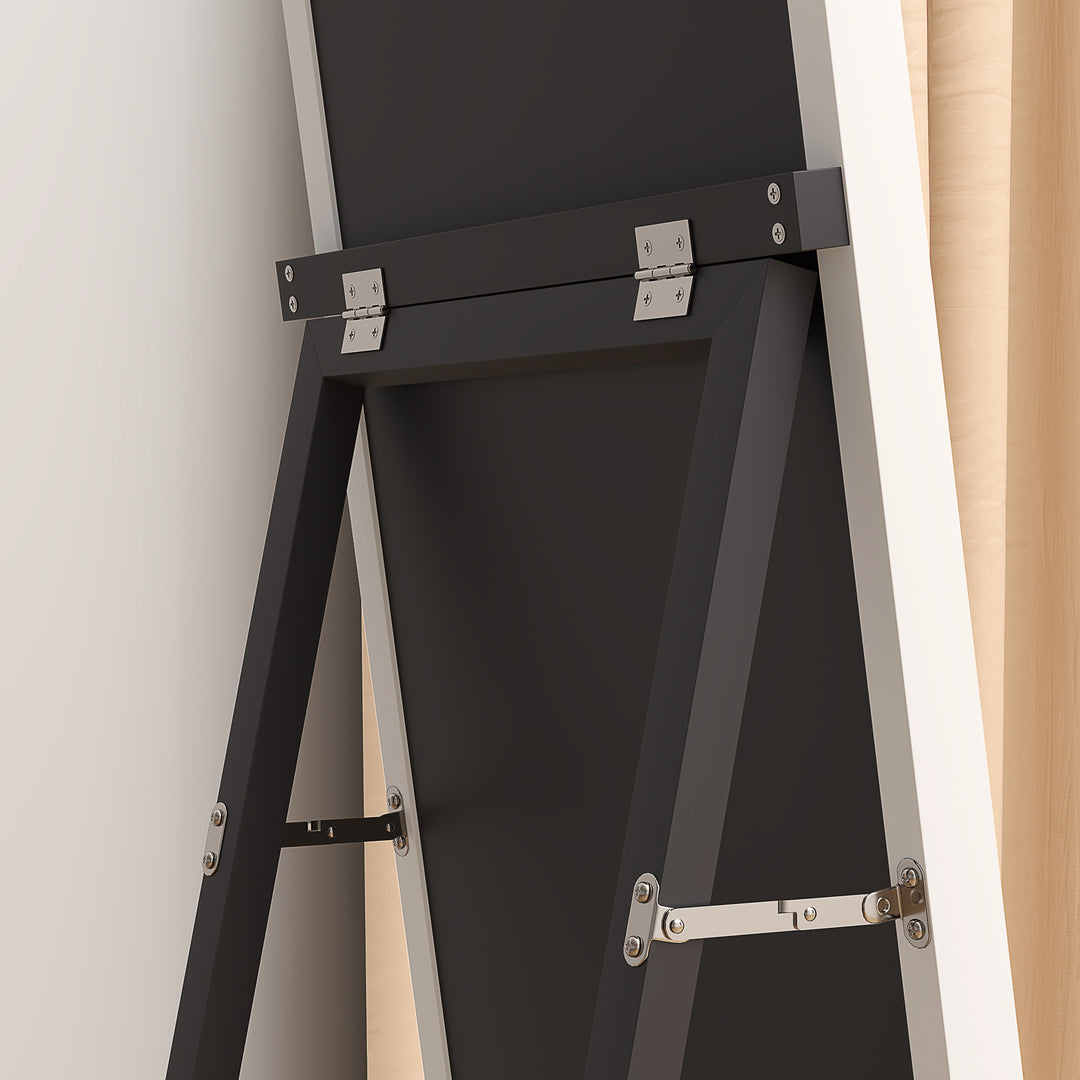 157 x 37cm Elegant Full-Length Mirror - White/Gold-Tone