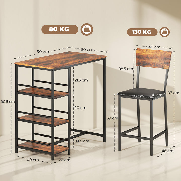 Three-Piece Compact Bar Table Set