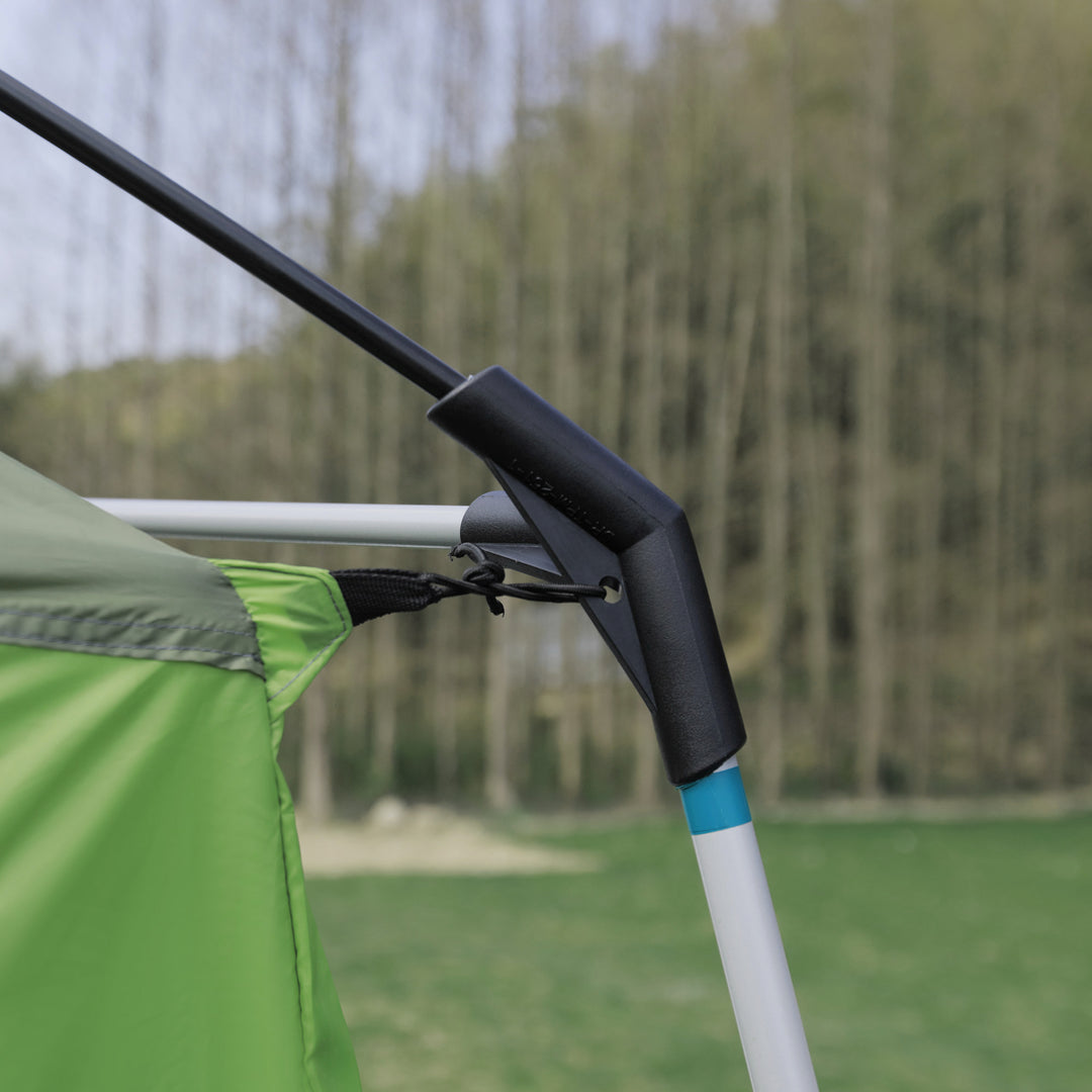 Tunnel Tent Camping Shelter w/ Porch, Two Rooms, Lamp Hook, Portable Carry Bag