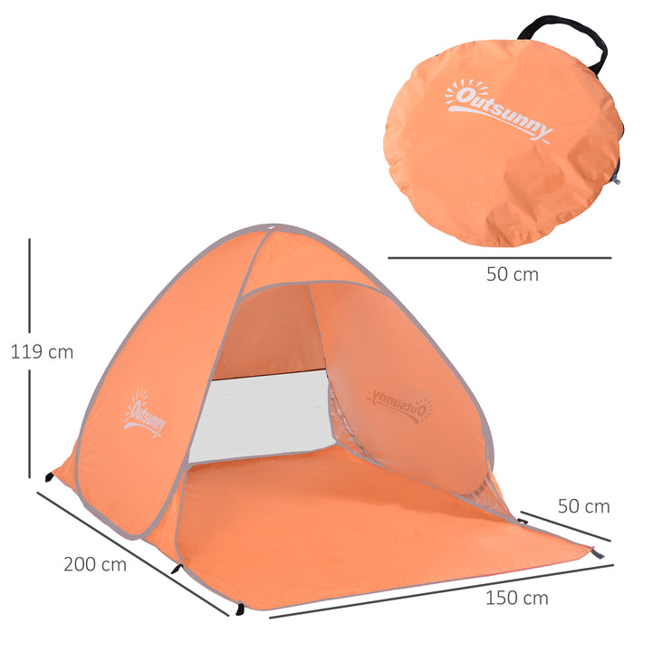MCL 2 Person Pop Up UV Shelter Shade-Orange