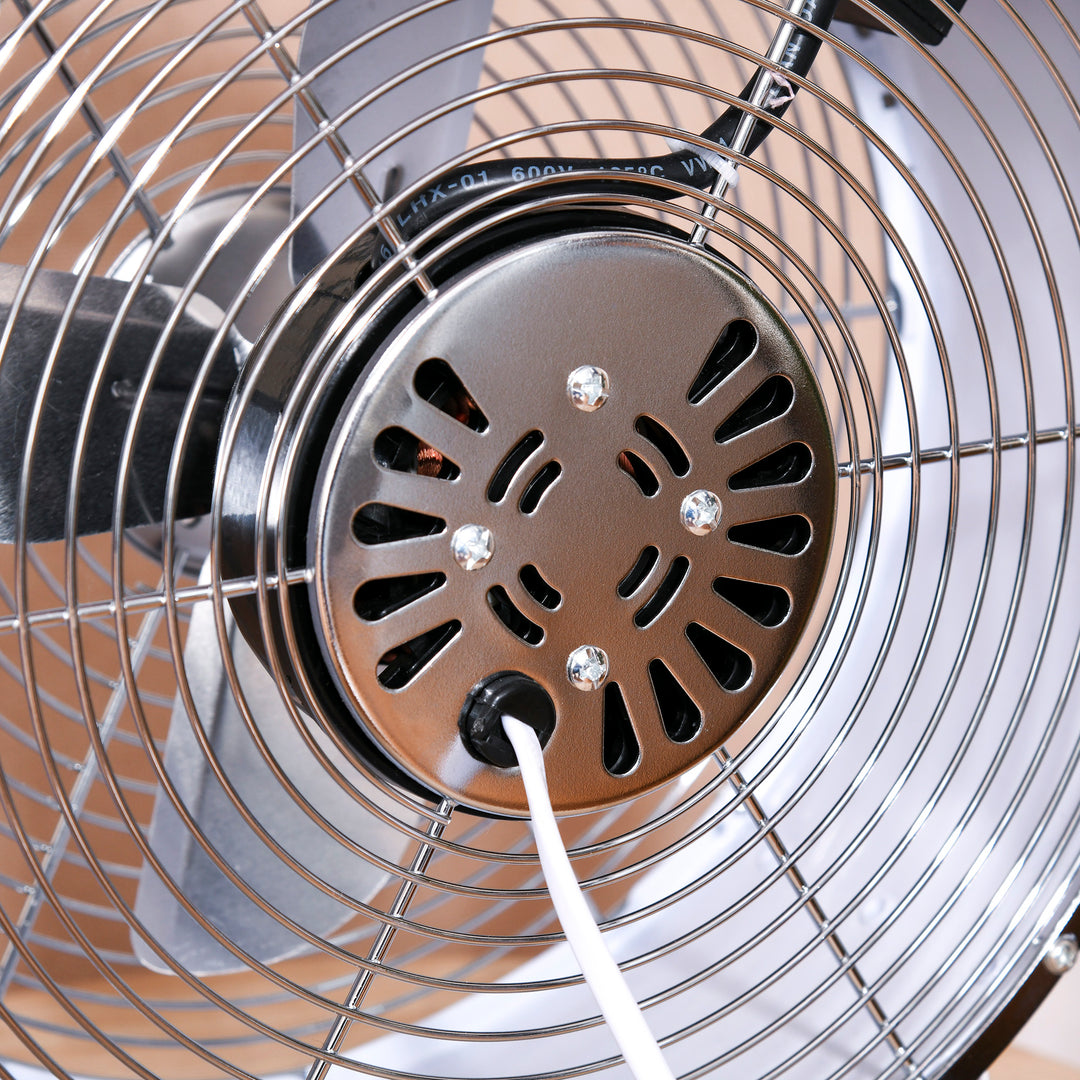 10" 2-Speed Electric Table Desk Fan w/ Safety Guard Anti-Slip Feet Portable Personal Cooling Fan Home Office Bedroom White