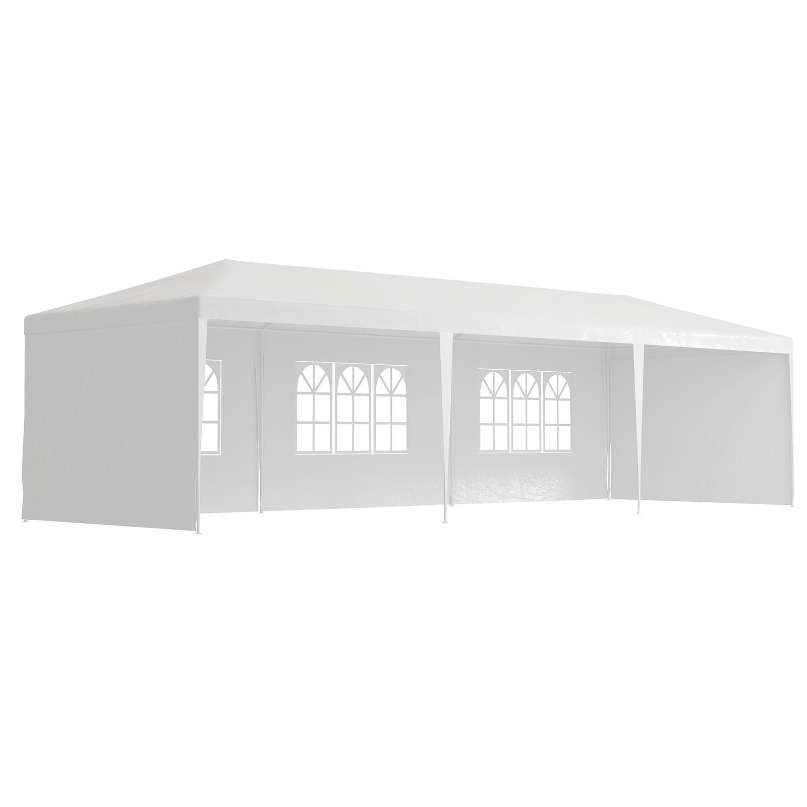 Garden Gazebo Marquee Party Wedding Tent Canopy (9m x 3m) - White