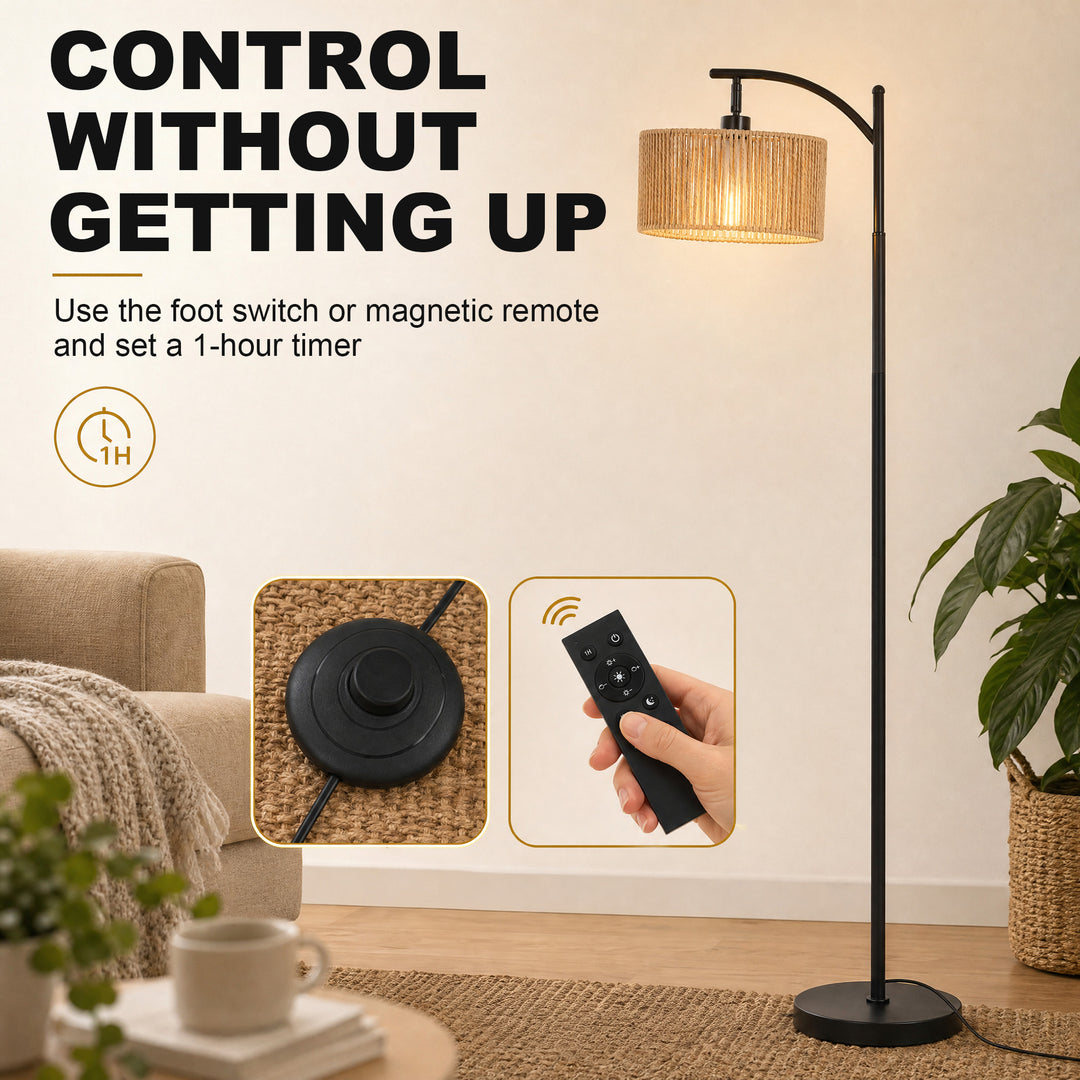 LED Floor Lamp, 160 cm Modern Dimmable Standing Lamp with Adjustable - view 6