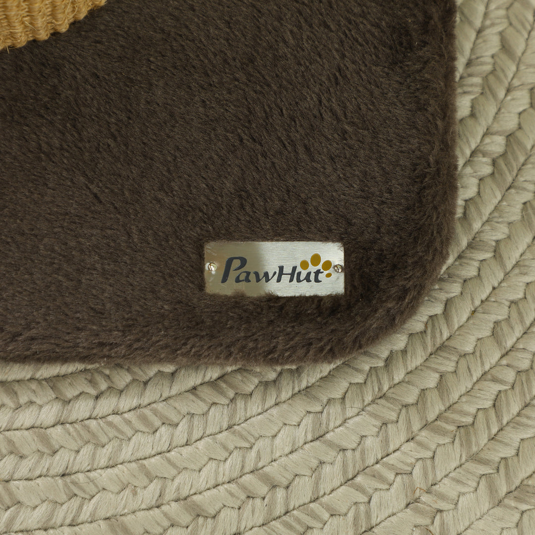 78cm 2-in-1 Cat Scratching Post with 3 Toy Feathers, Brown