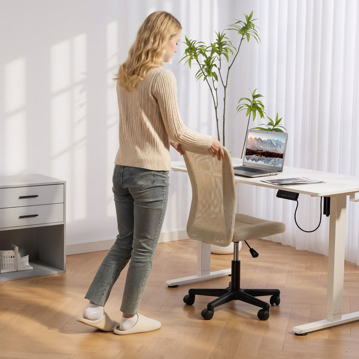 Computer Desk Chair, Mesh Office Chair with Adjustable Height and Swiv