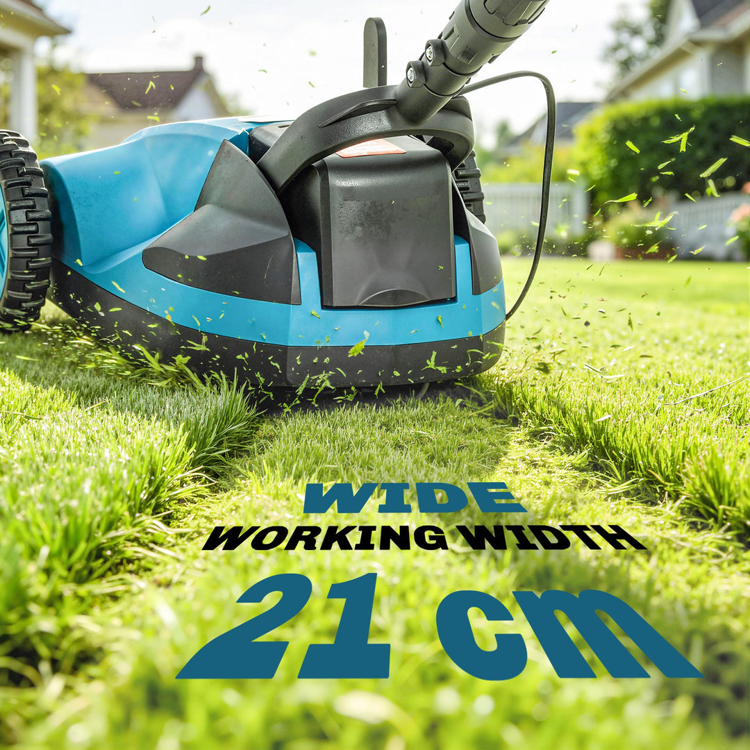 18V Cordless Lawnmower with 2 x 4Ah Batteries &amp; Charger, Battery Lawn 