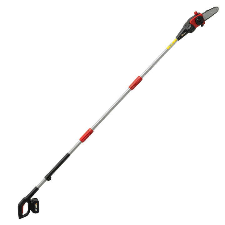 18V 8" Cordless Pole Chainsaw, 1.94m/2.56m Electric Chainsaw with 2 x 