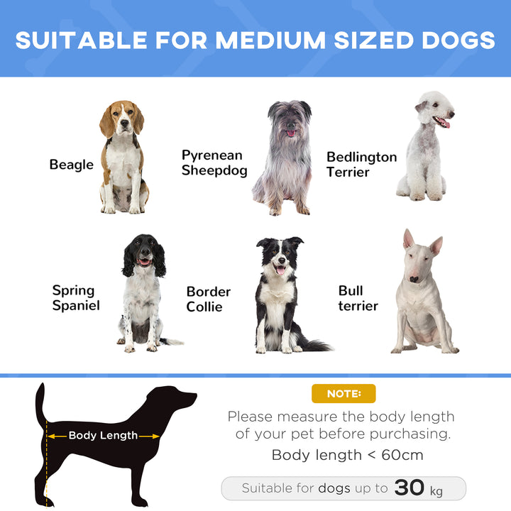 MCL Raised Dog Bed Cat Elevated Lifted Portable Camping w/ Metal Frame Blue (Large)