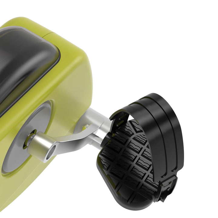 MCL Folding Exercise Bike, Fitness Bicycle Indoor Trainer, 8-Level Magnetic Resistance Adjustable, with LCD Monitor, Pulse Sensor, Yellow