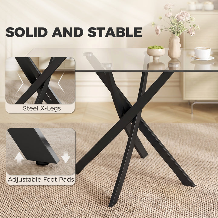 Rectangular Dining Table for 6 People, 120cm Modern Kitchen Table - view 6