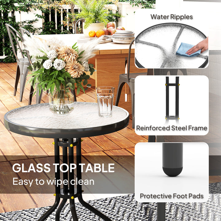 Three-Piece Outdoor Garden Set - Black