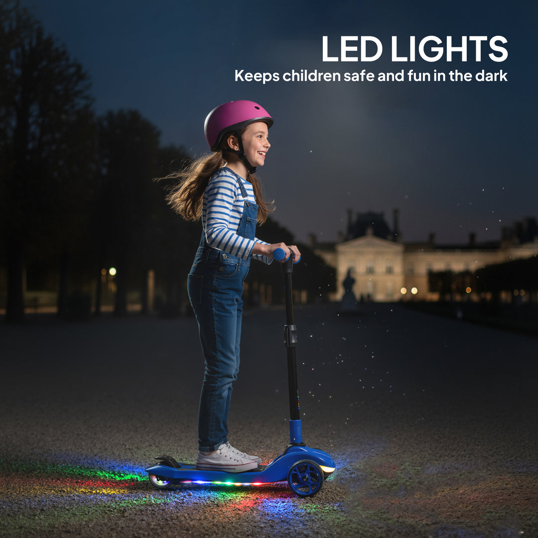 Three-Wheel Foldable Electric Scooter for Kids Aged 6-10 Years