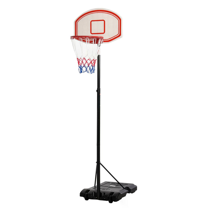 HOMCOM Adjustable Portable Basketball Stand, 175-215cm, with Sturdy Rim, Large Wheels, Stable Base, Net, Free Standing | Aosom UK