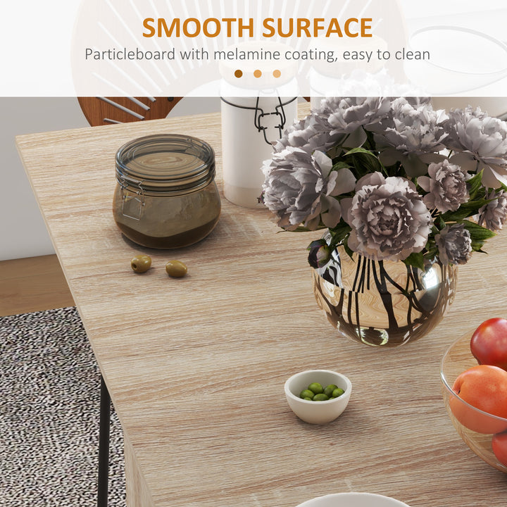 Folding Dining Table, Drop Leaf Table for Small Spaces with 2-tier Shelves, Small Kitchen Table with Rolling Casters, Natural
