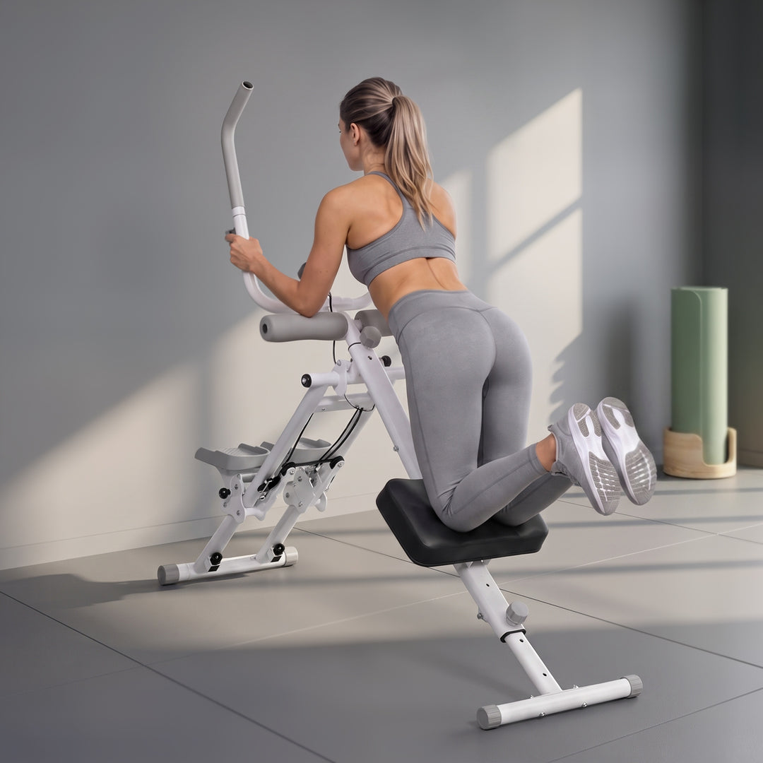 2-in-1 Ab Machine and Stair Stepper, Foldable Ab Trainer and Climbing - view 2