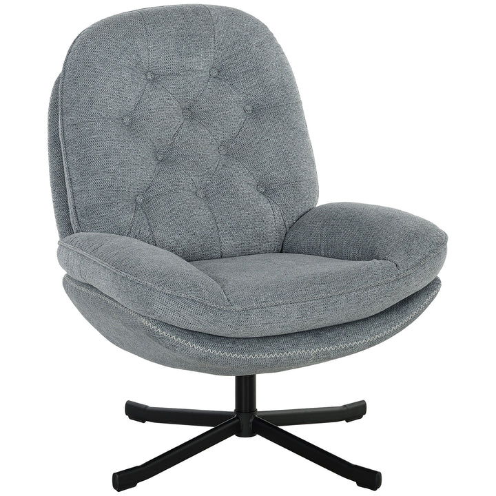Relaxed Swivel Armchair - Grey
