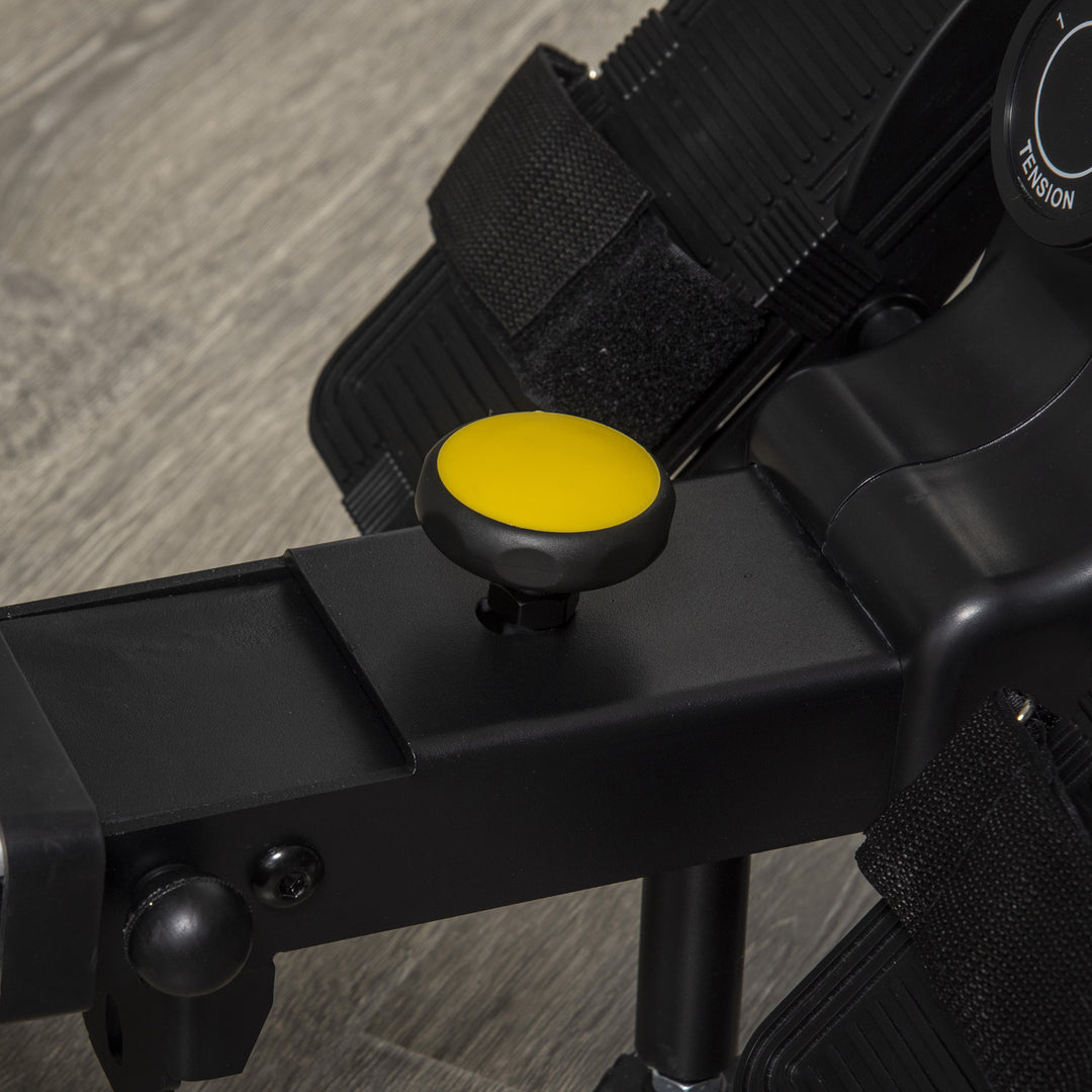 MCL Folding Rowing Machine, Magnetic Rower Machine with 8 Levels Quiet Resistance, LCD Monitor, Wheels, Aluminium Slide Rail, Vertical Storage, 102kg Weight Capacity for Home Gym Cardio Training