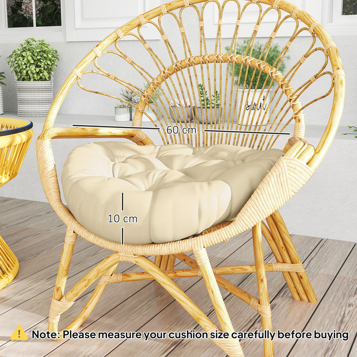 Set of Two Φ60cm Outdoor Cushions - Beige