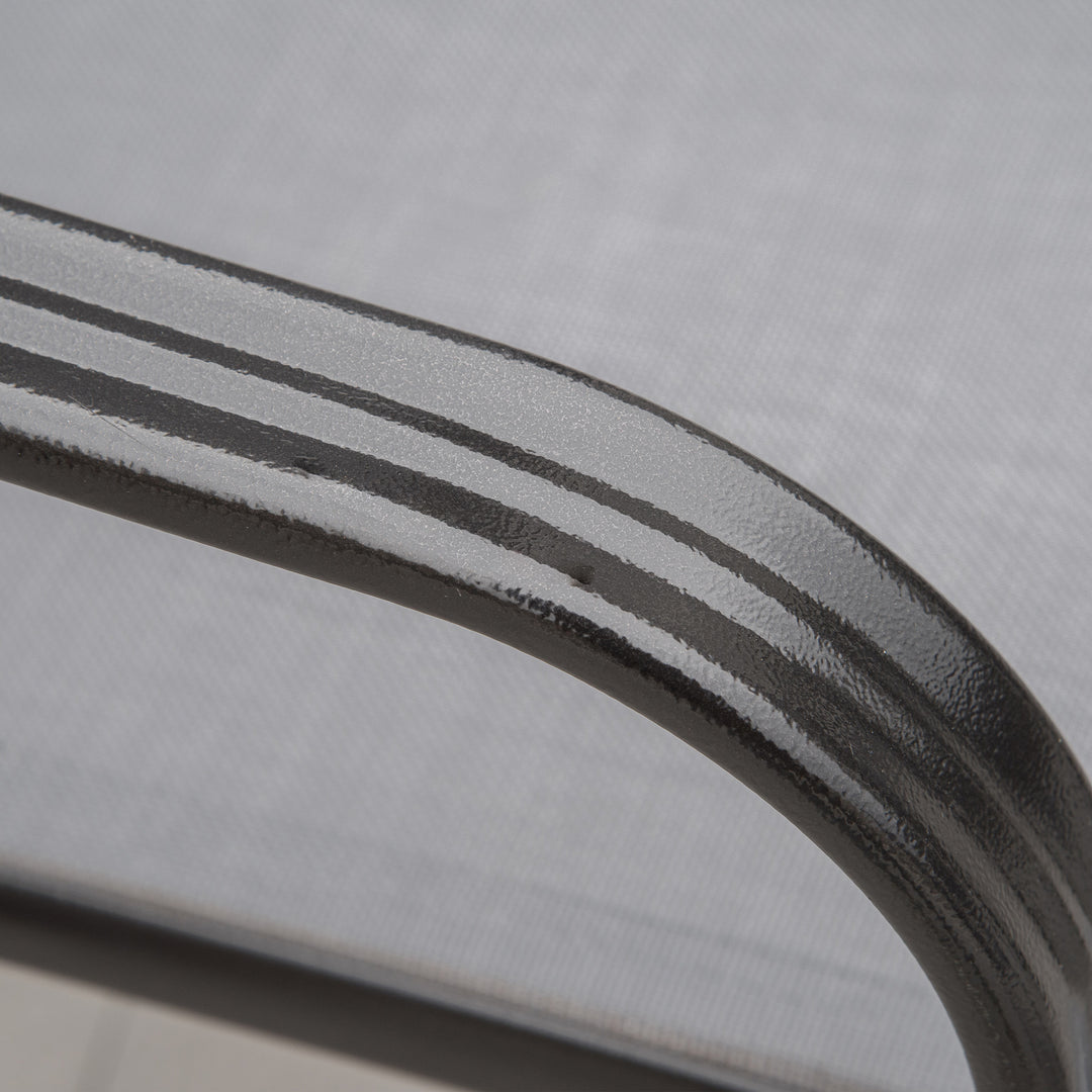 MCL Set of Four Stackable Mesh Seat Chairs - Dark Grey