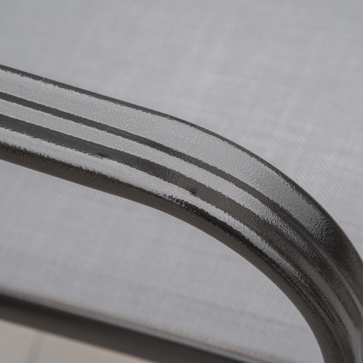 MCL Set of Four Stackable Mesh Seat Chairs - Dark Grey