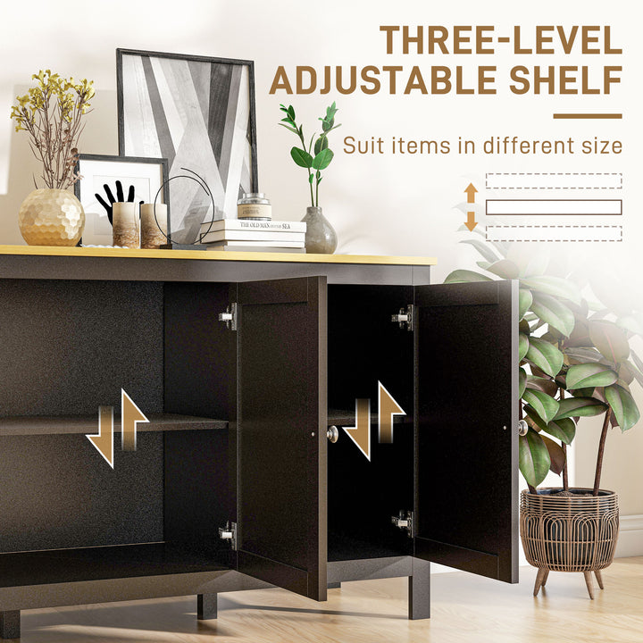 Sideboard, Buffet Cabinet with Doors and Adjustable Shelves for Living