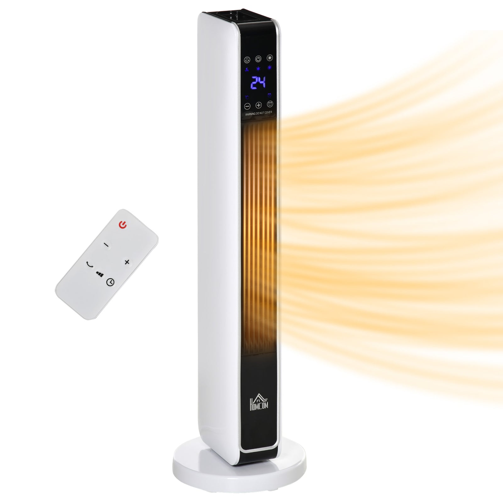 1100W/2200W Space Heater with 65° Oscillation & 8-Hour Timer and Overheat & Tip Over Protection, Room Heater with 2 Heat and Fan for Bedroom, 29 inch