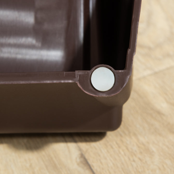 MCL Foldable Four-Step Pet Stairs, for Cats, Small Miniature Dogs, with Non-Slip Mats 62 x 38 x 49.5cm - Brown